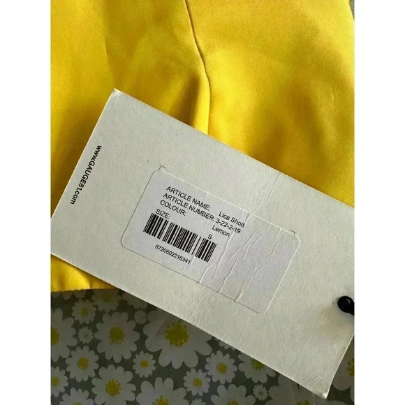 GAUGE81 Lica Short Silk Strapless Dress Lemon Small NEW NWT! - Picture 5 of 5